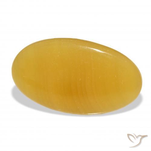 Calcita Dourado-Laranja Natural 39.11ct, oval, Translúcido