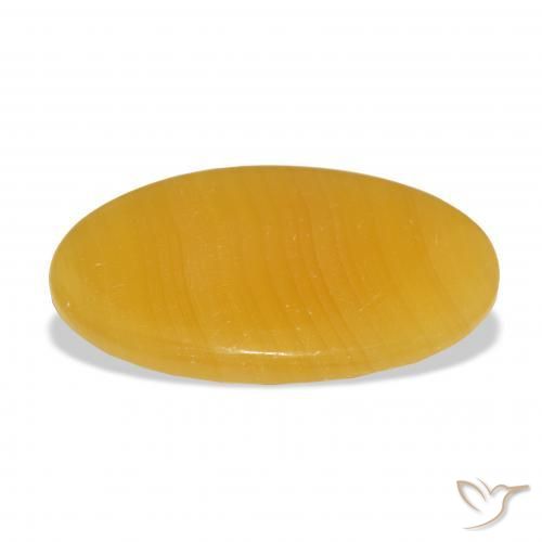 Calcita Dourado-Laranja Natural 39.11ct, oval, Translúcido