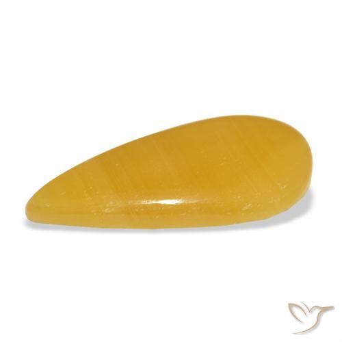 Calcita Dourado-Laranja Natural 20.10ct, Formato de pêra, Translúcido