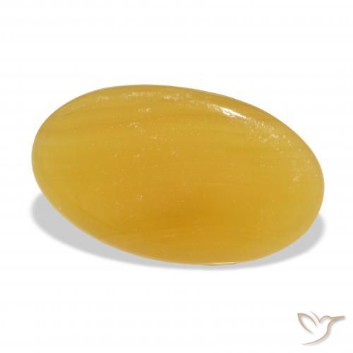 Calcita Dourado-Laranja Natural 33.20ct, oval, Translúcido