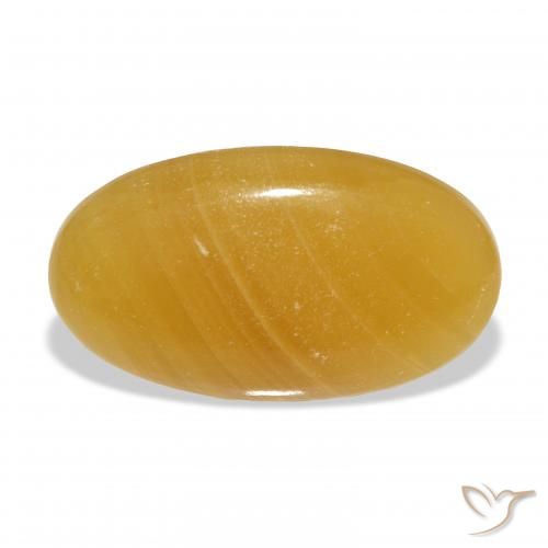 40.55ct Natural Dourado-Laranja Calcita, oval, Translúcido