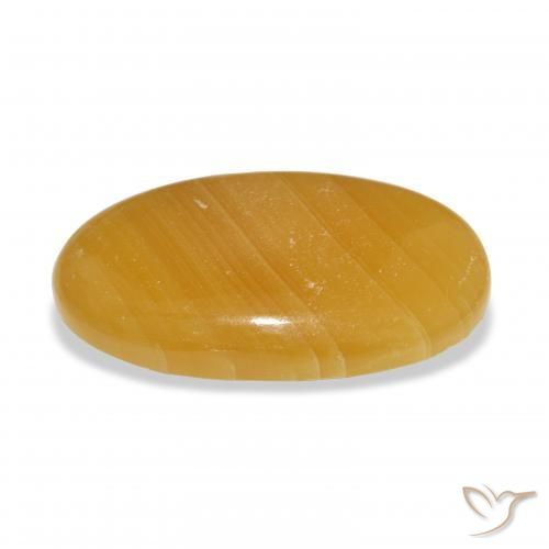 Calcita Dourado-Laranja Natural 40.55ct, oval, Translúcido