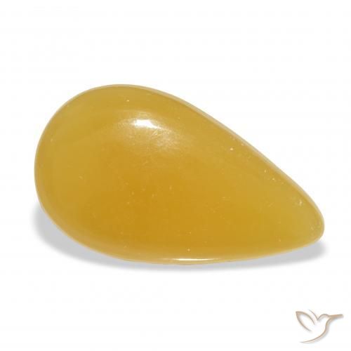 Calcita Dourado-Laranja Natural 15.89ct, Formato de pêra, Translúcido