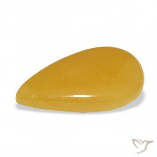 Calcita Dourado-Laranja Natural 15.89ct, Formato de pêra, Translúcido
