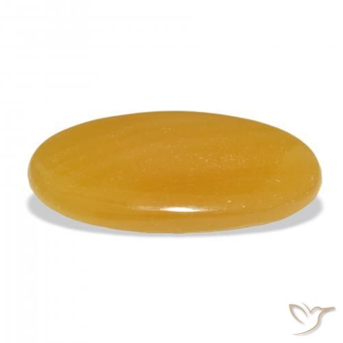 Calcita Dourado-Laranja Natural 46.77ct, oval, Translúcido