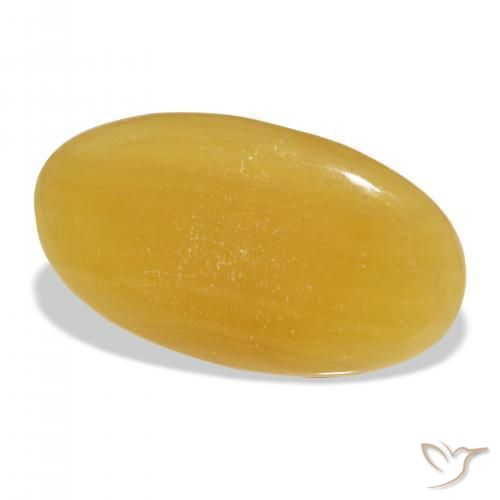 Calcita Dourado-Laranja Natural 36.45ct, oval, Translúcido