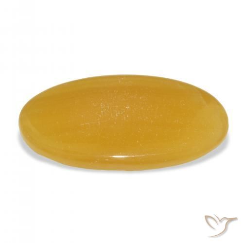 Calcita Dourado-Laranja Natural 36.45ct, oval, Translúcido