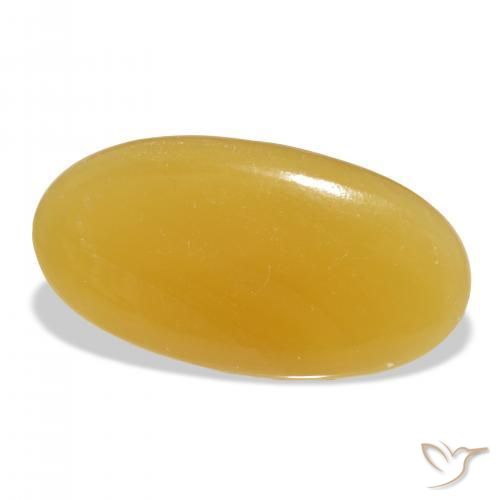 Calcita Dourado-Laranja Natural 34.58ct, oval, Translúcido