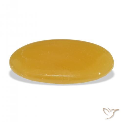 Calcita Dourado-Laranja Natural 34.58ct, oval, Translúcido