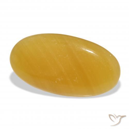 Calcita Dourado-Laranja Natural 40.31ct, oval, Translúcido
