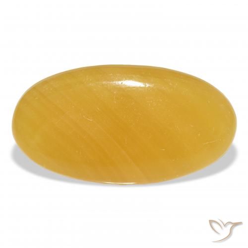 39.54ct Natural Dourado-Laranja Calcita, oval, Translúcido, Photo A