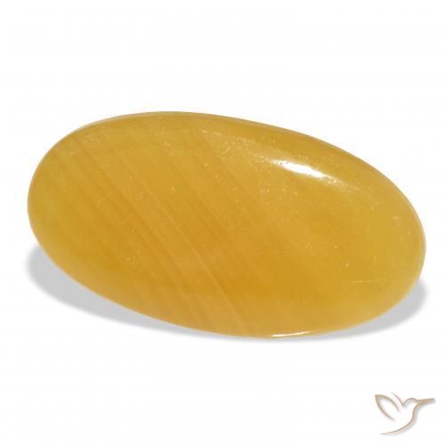 Calcita Dourado-Laranja Natural 39.54ct, oval, Translúcido