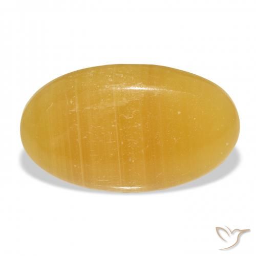 33.18ct Natural Dourado-Laranja Calcita, oval, Translúcido, Photo A