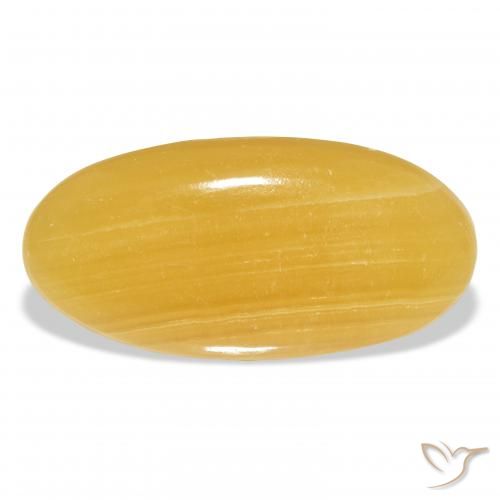 42.14ct Natural Dourado-Laranja Calcita, oval, Translúcido