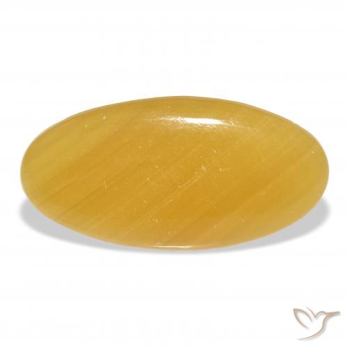 33.36ct Natural Dourado-Laranja Calcita, oval, Translúcido