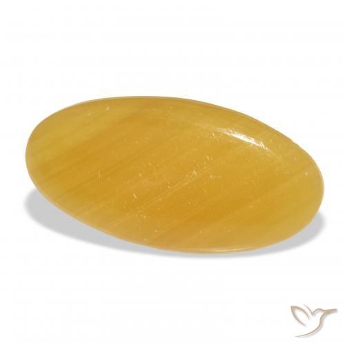 Calcita Dourado-Laranja Natural 33.36ct, oval, Translúcido