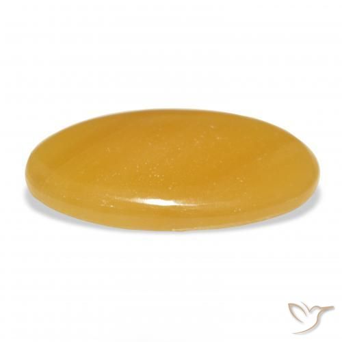 Calcita Dourado-Laranja Natural 33.36ct, oval, Translúcido
