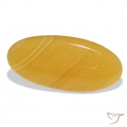 Calcita Dourado-Laranja Natural 42.91ct, oval, Translúcido
