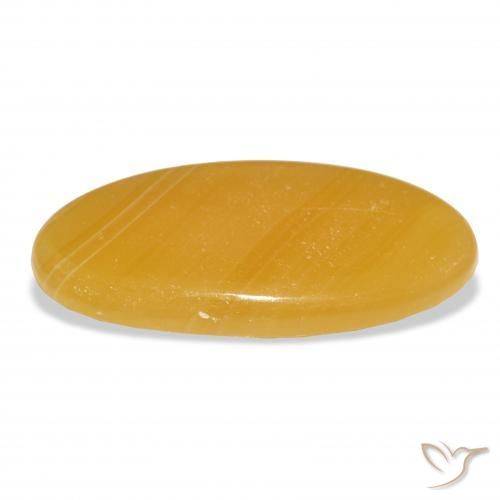Calcita Dourado-Laranja Natural 42.91ct, oval, Translúcido