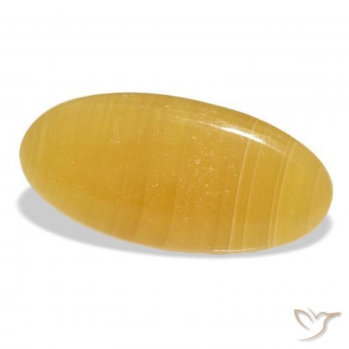 Calcita Dourado-Laranja Natural 32.67ct, oval, Translúcido