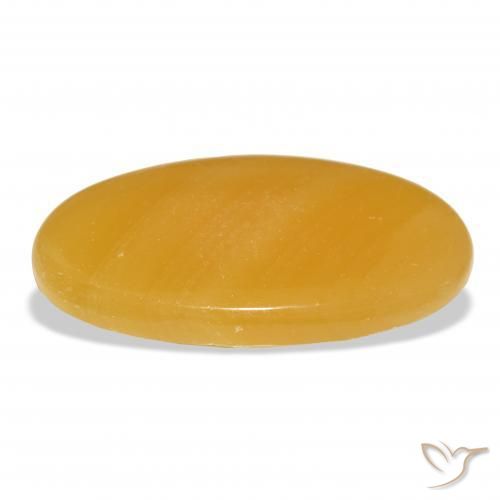 Calcita Dourado-Laranja Natural 53.06ct, oval, Translúcido