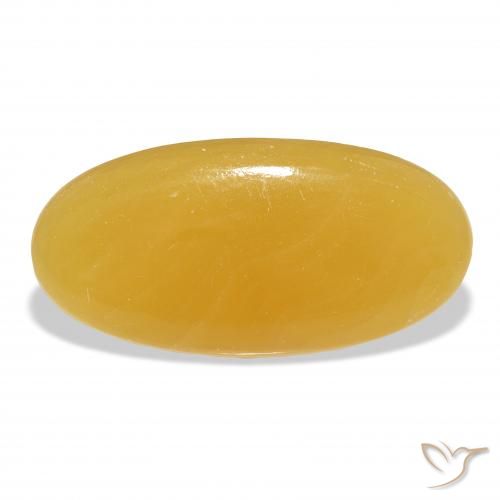 37.52ct Natural Dourado-Laranja Calcita, oval, Translúcido
