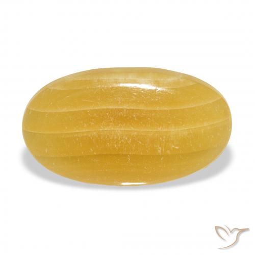 13.57ct Natural Dourado-Laranja Calcita, oval, Translúcido