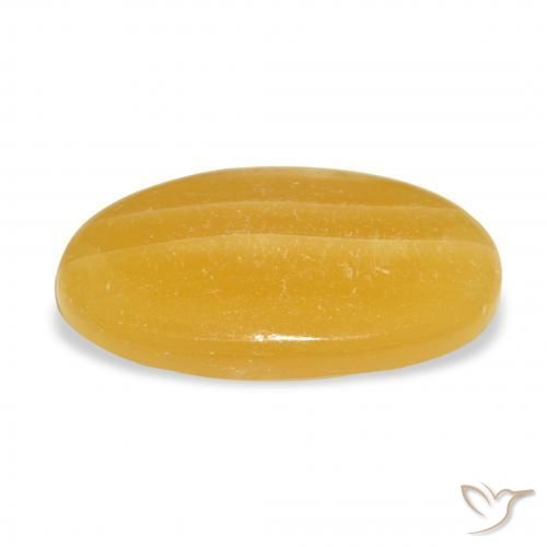 Calcita Dourado-Laranja Natural 13.57ct, oval, Translúcido