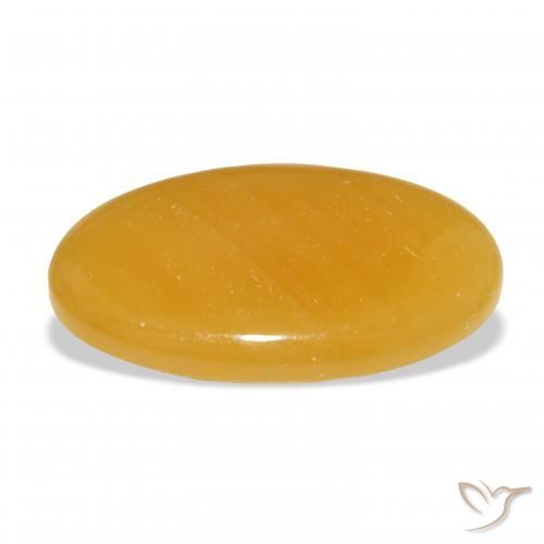 Calcita Dourado-Laranja Natural 40.69ct, oval, Translúcido