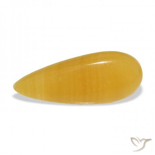 19.07ct Natural Dourado-Laranja Calcita, Formato de pêra, Opaco, Photo A