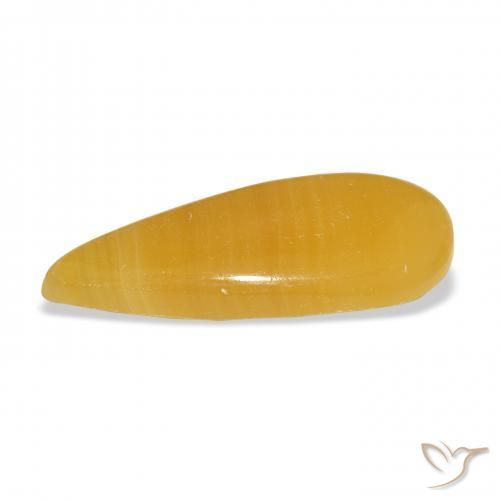 Calcita Dourado-Laranja Natural 19.07ct, Formato de pêra, Opaco