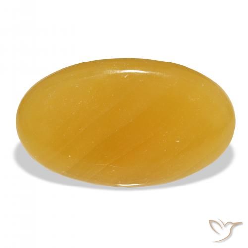 46.33ct Natural Dourado-Laranja Calcita, oval, Translúcido, Photo A