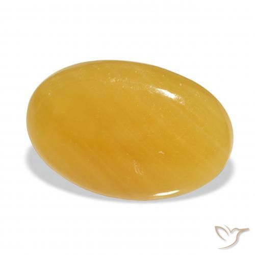 Calcita Dourado-Laranja Natural 29.48ct, oval, Translúcido