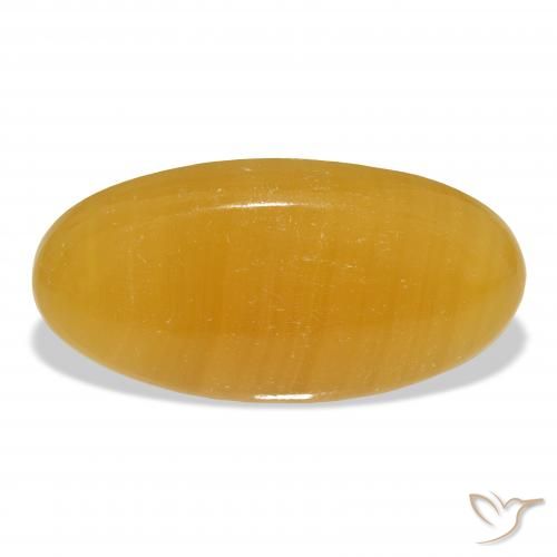 50.15ct Natural Dourado-Laranja Calcita, oval, Translúcido