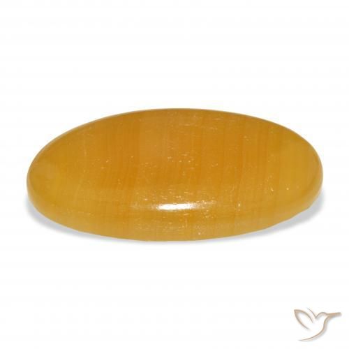 Calcita Dourado-Laranja Natural 50.15ct, oval, Translúcido