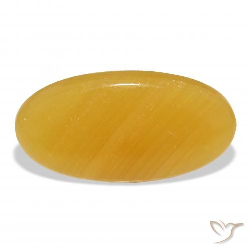 45.99ct Natural Dourado-Laranja Calcita, oval, Translúcido