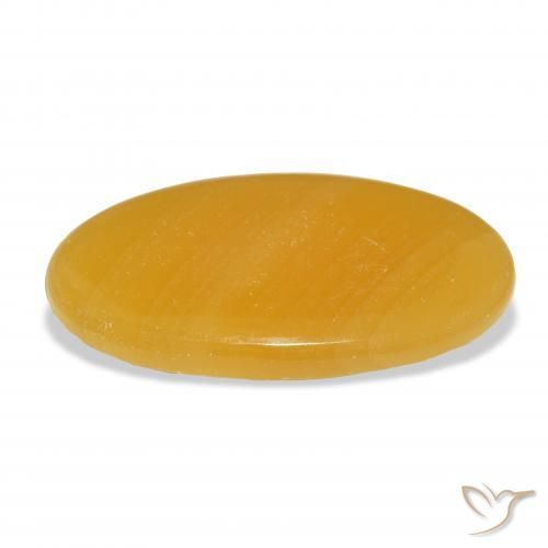 Calcita Dourado-Laranja Natural 45.99ct, oval, Translúcido