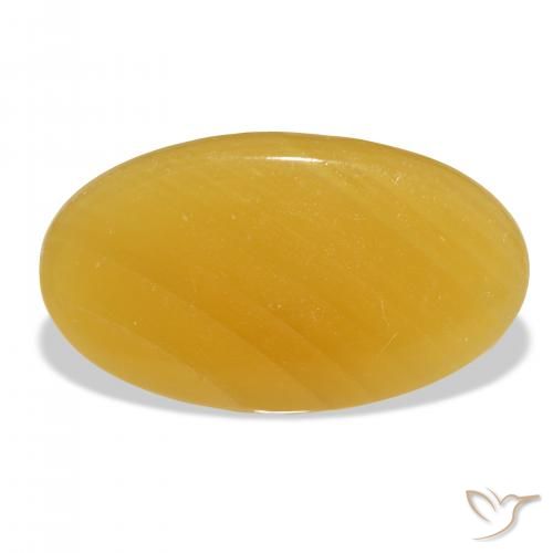 37.32ct Natural Dourado-Laranja Calcita, oval, Translúcido