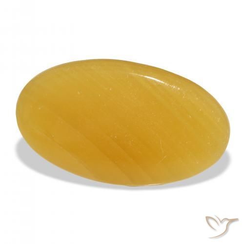 Calcita Dourado-Laranja Natural 37.32ct, oval, Translúcido