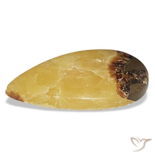 Calcita multicolorido natural 83,52ct, formato de pêra, opaco