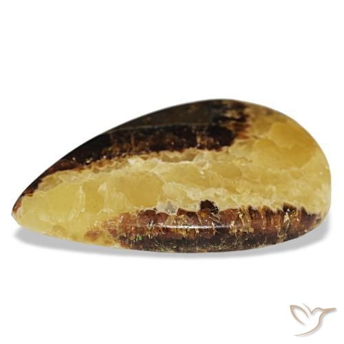 Calcita multicolorido natural 49,78ct, formato de pêra, opaco