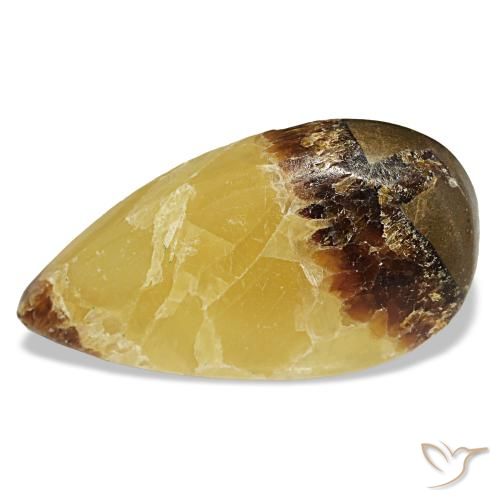 Calcita multicolorido natural 24,69ct, formato de pêra, opaco