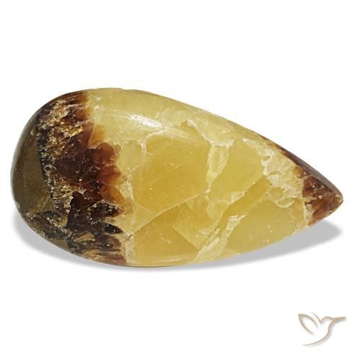 Calcita multicolorido natural 24,69ct, formato de pêra, opaco