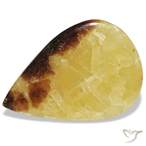 67.90ct multicolorido calcita, formato de pêra, opaco