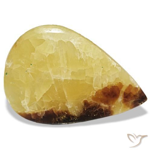 Calcita multicolorido natural 67,90ct, formato de pêra, opaco