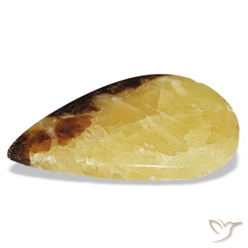 Calcita multicolorido natural 67,90ct, formato de pêra, opaco