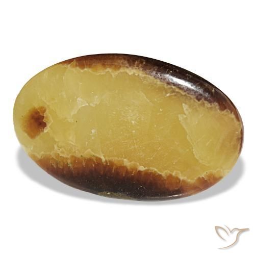 Calcita multicolorido natural 54,86ct, corte oval, opaco