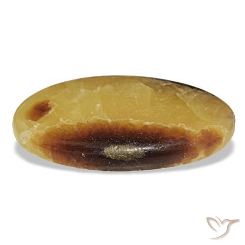 Calcita multicolorido natural 54,86ct, corte oval, opaco
