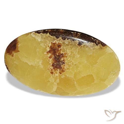 Calcita multicolorido natural 105,72ct, corte oval, opaco