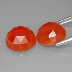 Pedras preciosas de cornalina laranja natural de  ct, transparente, transparente/translúcido